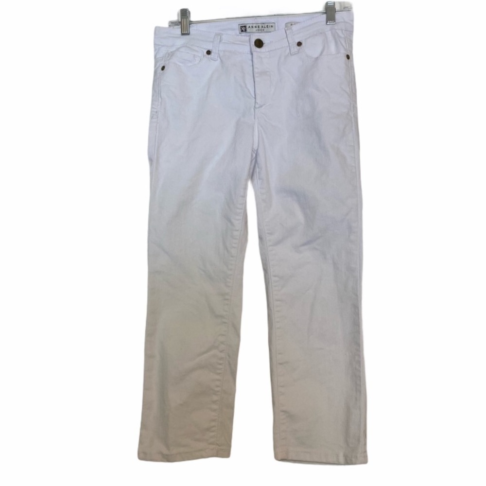 Anne Klein Leo Slim Denim Capri Pants Size 2